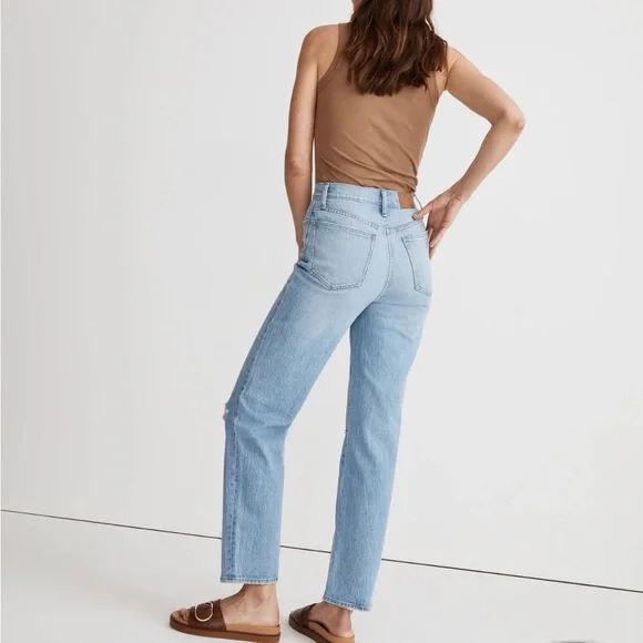 NWT | Madewell The Perfect Vintage Straight Distressed Denim Westanna Wash Sz 29 - Picture 3 of 8